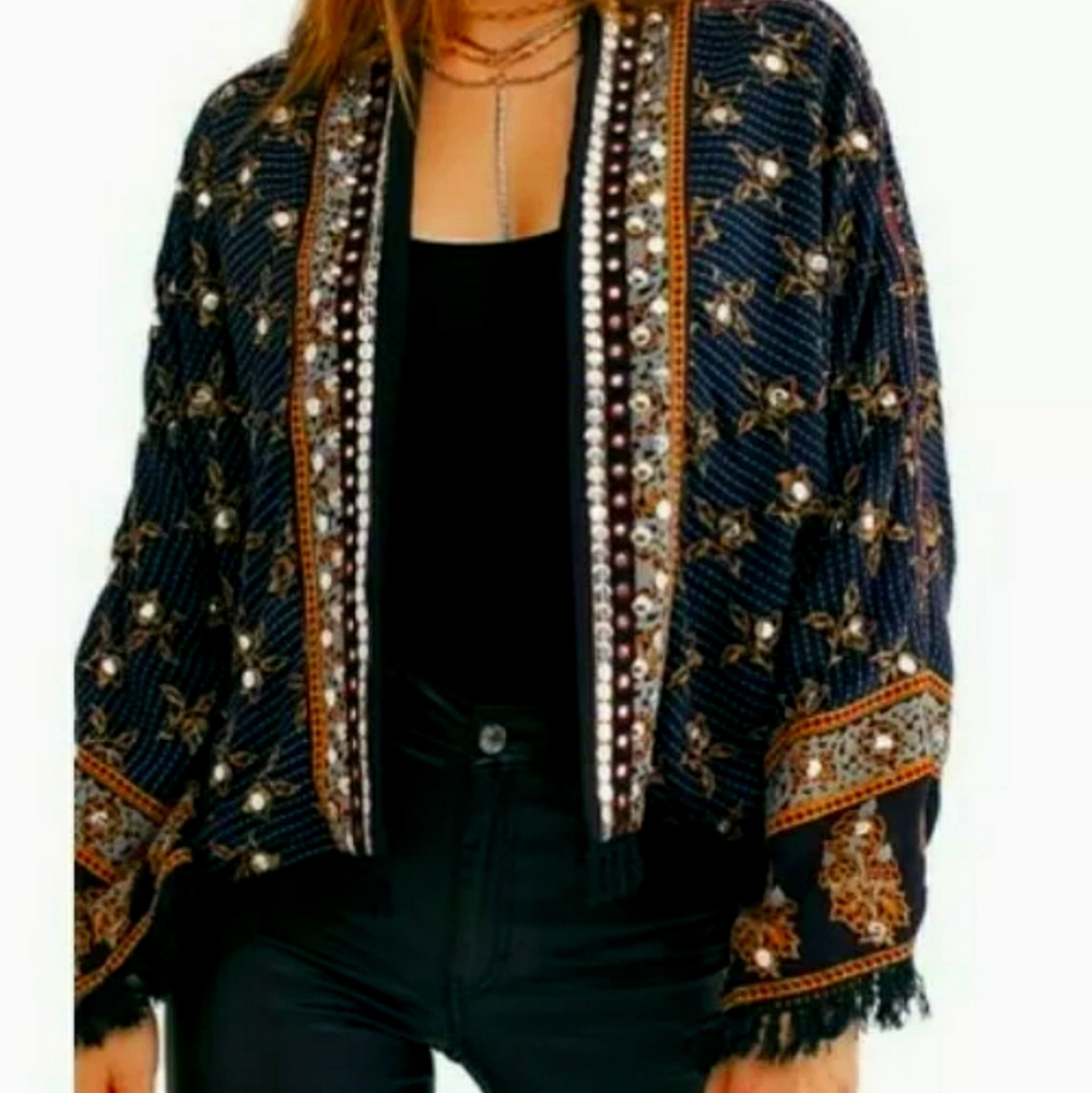 FREE PEOPLE RAYS OF LIGHT Jacket SMALL NWOT!i